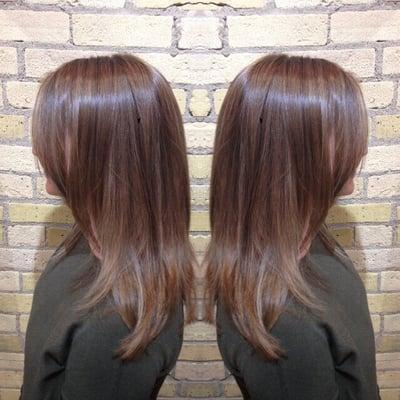 Natural rich brown foils.