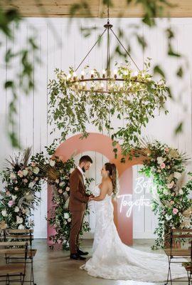 Inside ceremony from styled shoot