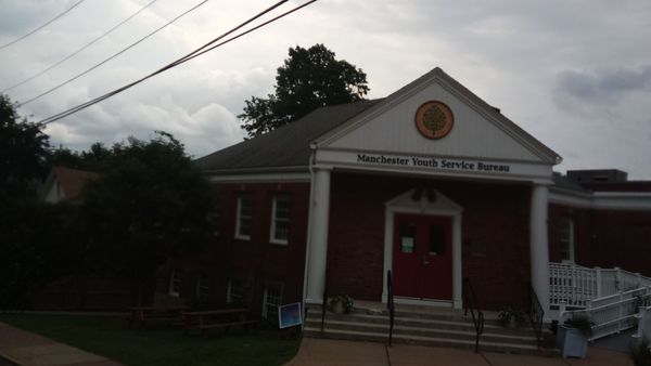 Manchester Youth Service Bureau Building at Linden Street in Manchester, Connecticut (Photo was taken on July 29, 2021)