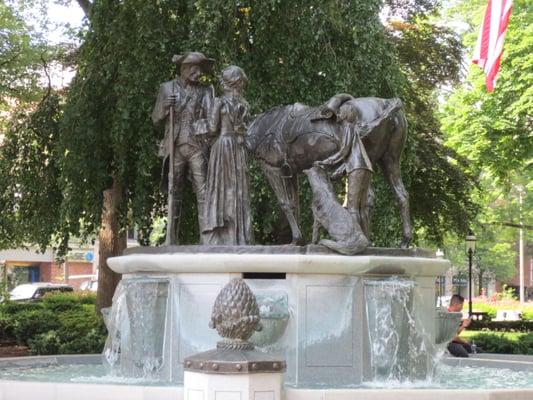 George and Martha Washington on the Morristown Green