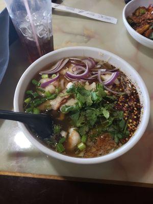 Pho supreme, all meats(no option) spice level: "careful"