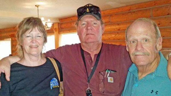 My wife, myself, and a good friend just hanging out at an Elks Lodge  BBQ.