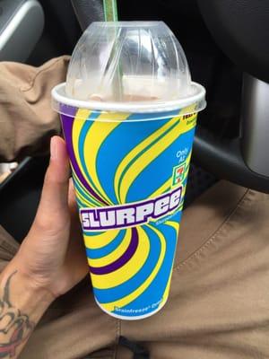 Coke n wild cherry slurpee on point.