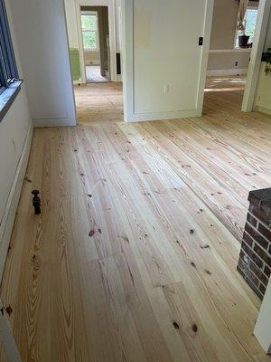 New pine floors to match 150 year old pine floors in other rooms