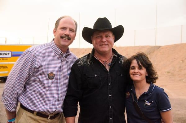 Albuquerque Mayor Richard J. Berry, country singing star John Michael Montgomery, and wife Maria Berry.