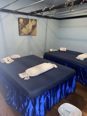 Their couple's massage room