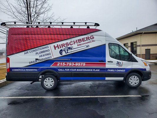 Red, white, & blue are the colors we carry on our Hirschberg Mechanical vehicles.