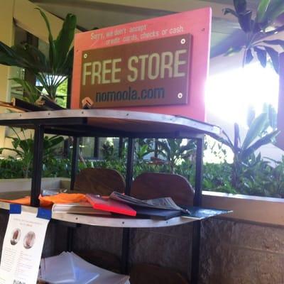 Free store @ the Art Building - a good place to drop off stuff you don't need anymore!