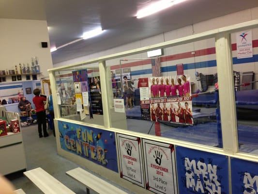 Interior of silver state gymnastics.