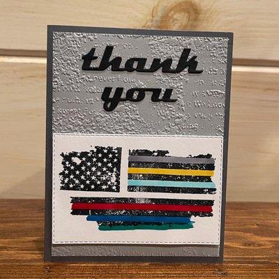 Multi agency thank you card created for Bear Creek Supply by Razzle Dazzle Cards by Adrienne