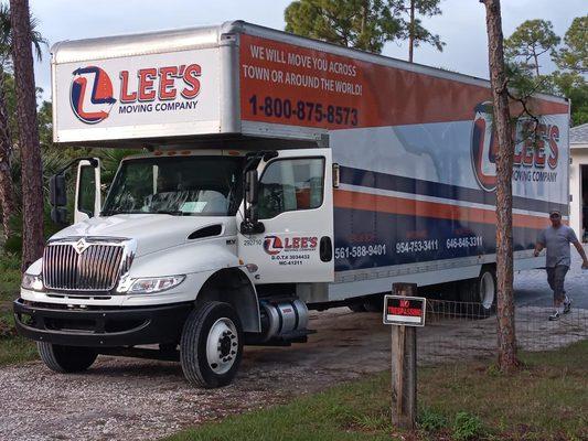 Our Movers getting ready to go. When looking for a moving company, especially, for Long Distance, make sure they have their own trucks!