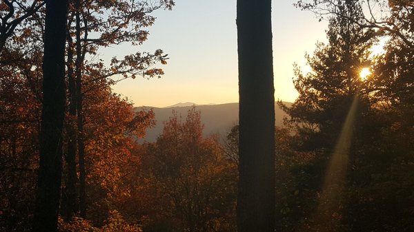 View of the sunset from our porch.