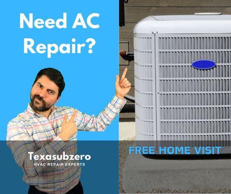 Texasubzero to the rescue for all your AC repair needs - fast, reliable service!