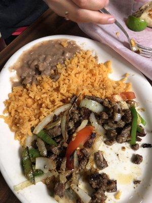 Bistec ranchero (with some bites already out lol)