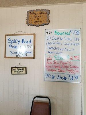 Daily specials