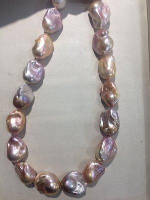 Fireball pearl necklace