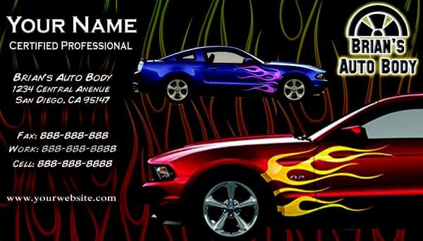 Auto Body Business Card Design