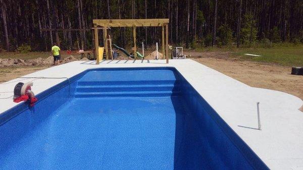 Custom vinyl liner pools