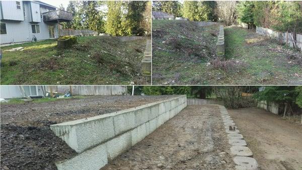 Top - before  Bottom - after C&D Topsoil helped develop our backyard!