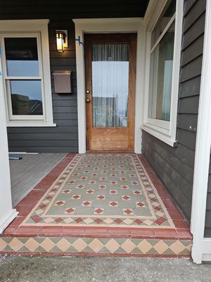 Tiled porch