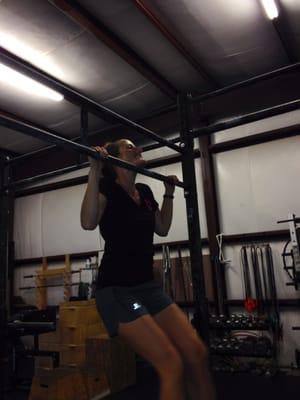 Her First unassisted pull up ever!  Can you pull up?  Come to CFR and get strong and fit this year.