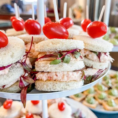 triple decker lobster salad sandwiches