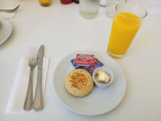 Orange juice  Crumpet