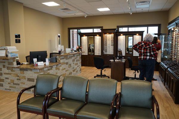 Lobby at EyeCare Optical - Maryville.