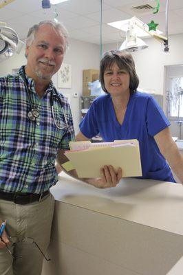 Owner, Dr. Jim Whiteside and Practice Manager, Kathy Dube