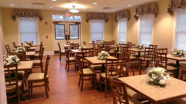 Our Hospitality Reception Room offers families convenience at one location.