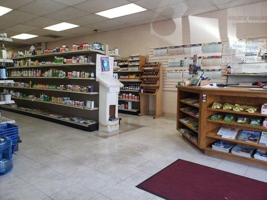 Front counter of health supplement store