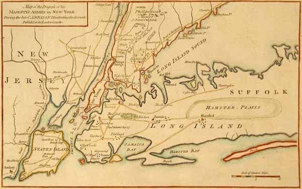 Long Island, 1776 from Gentleman's Magazine