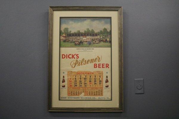 Vintage Brewery Calendar Restored and Framed