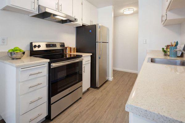 Kitchen at Three Crown Apartments