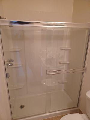 Custom shower door unit to fit