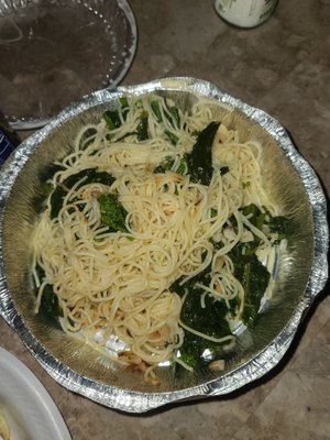 Angel hair with broccoli rabe