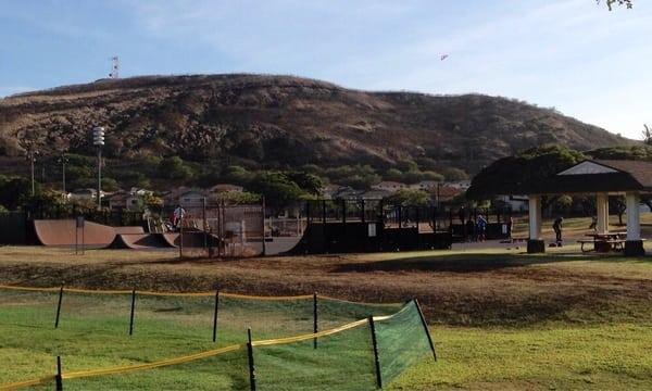 Skate board park and field