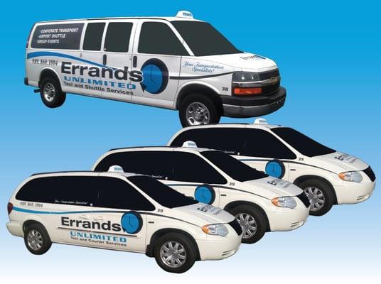 Our fleet of clean and comfortable vans to serve you seven days a week.