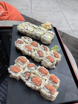 California & Spicy Tuna Rolls