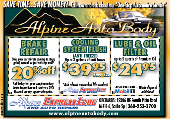 Web coupon for services - Alpine Auto Repair and Express Lube