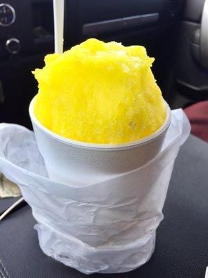 Banana shaved snow cone....