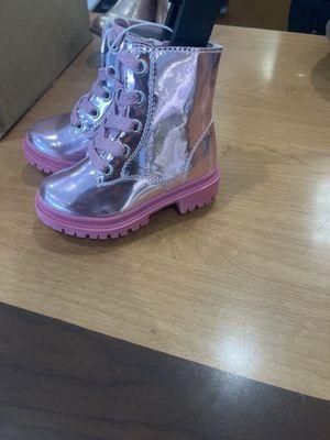 Cute metallic pink boots