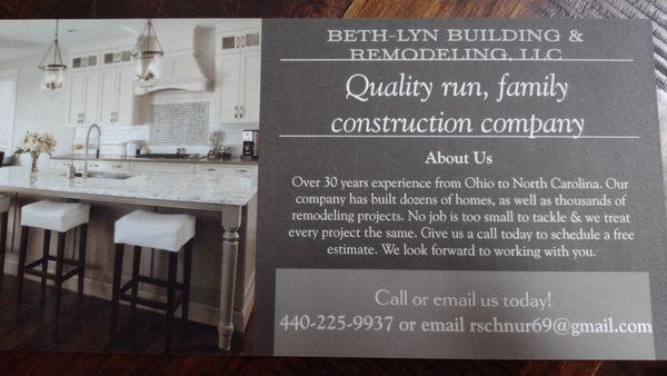 Beth-Lyn Building & Remodeling