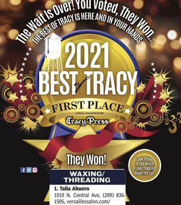 Thank you to everyone who voted me #1 in waxing and threading for 2021.