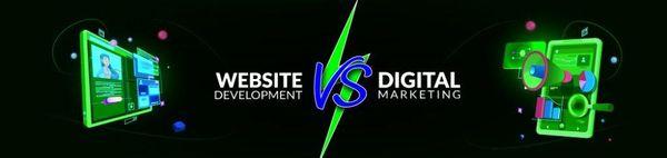 Blog post about the differences between website development and digital marketing