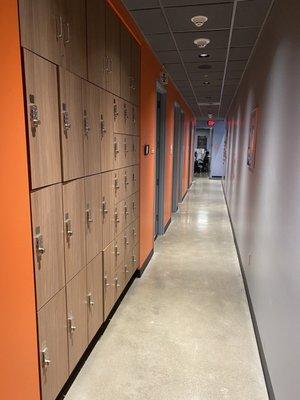 Lockers in the back hallway