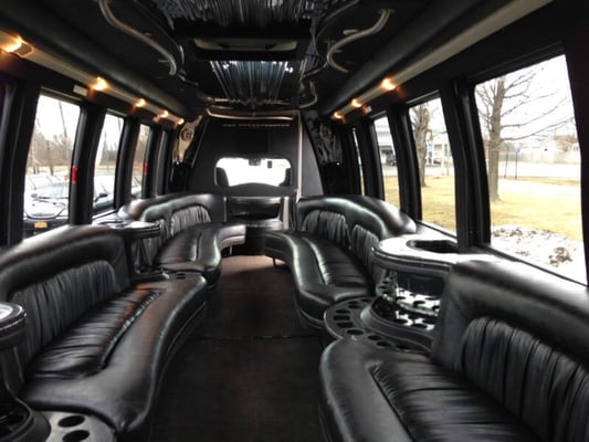 Inside the 32 passenger Limo Bus called "Big Boy"