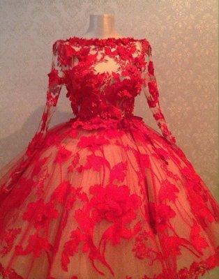 Yes it's RedCustom Wedding gown for a very special Bride