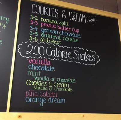 46 different flavor choices for shakes