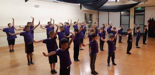 Heritage Dance Studio & Cultural Center boys group.